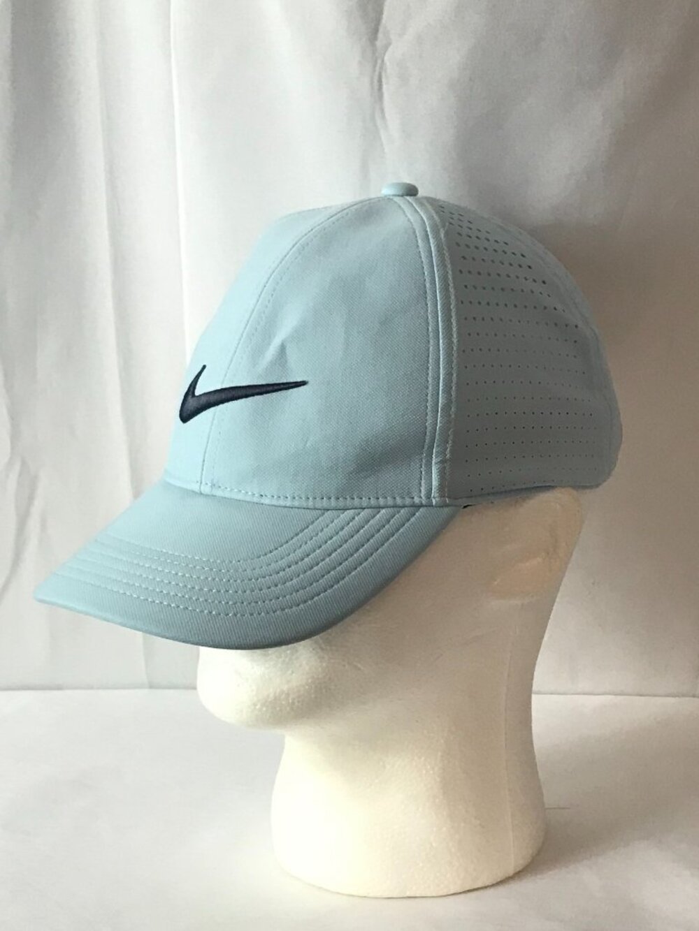 Nike Sky Blue Air Flow Head Patterns Activewear Athletic Sport Cut Cap/Hat